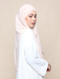 Khadijah Turban Chiffon Crinkle - Soft Peach
