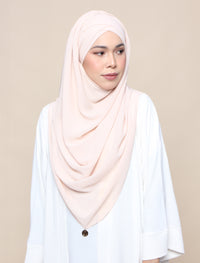 Khadijah Turban Chiffon Crinkle - Soft Peach