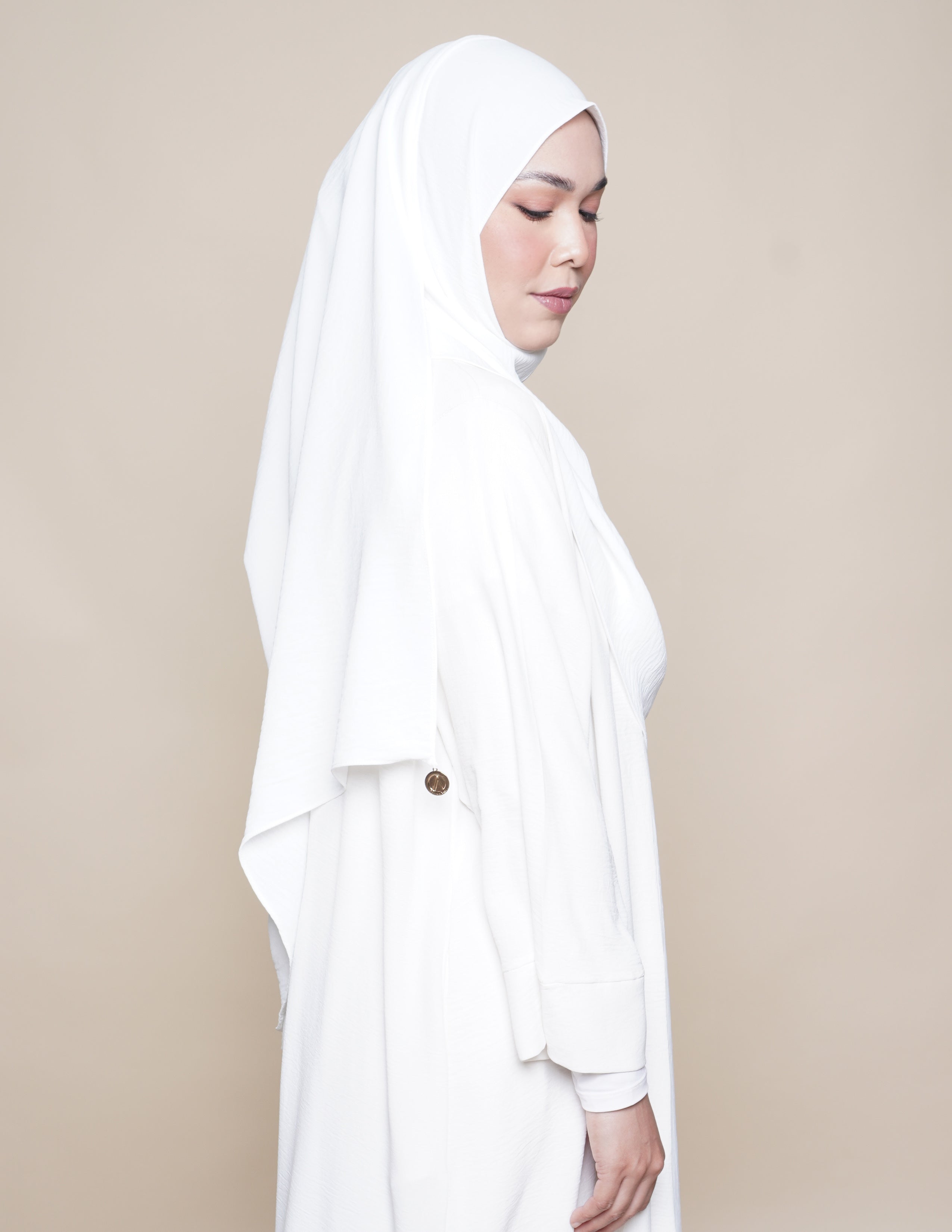Raudhah Soft Crepe - White