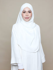 Soft Chiffon Lux Turban Shawl - White