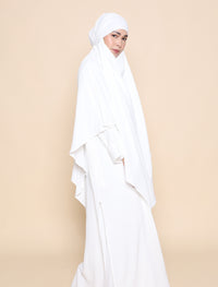 Khimar Crepe - White