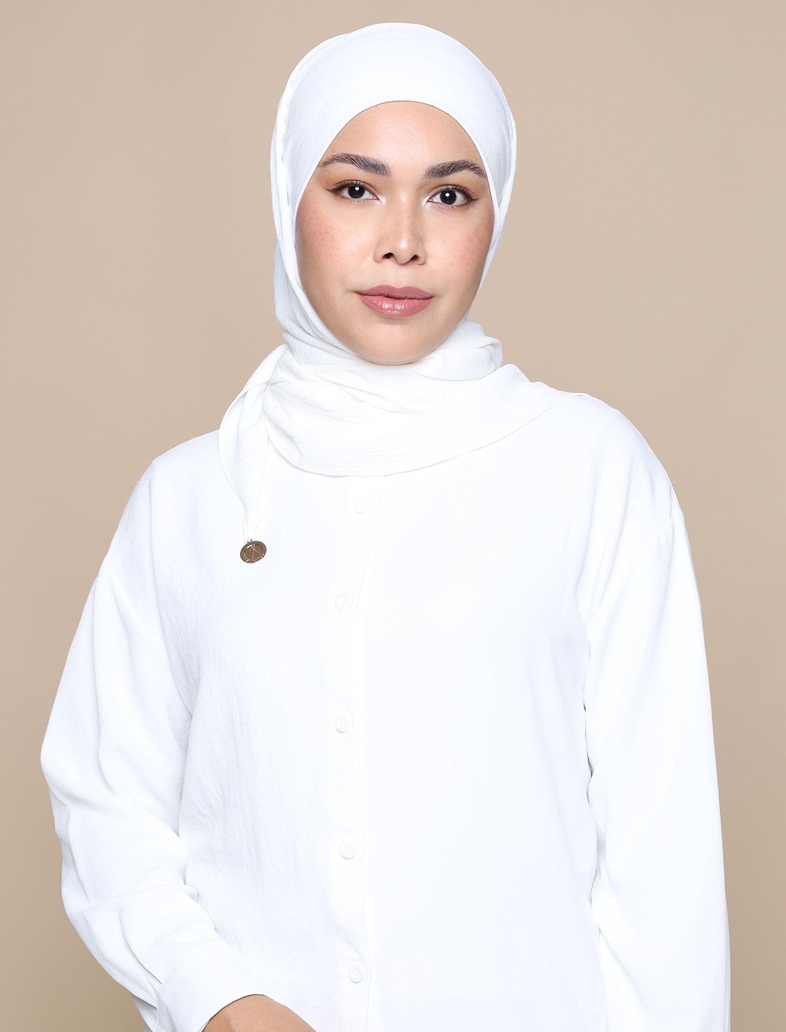Soft Crepe Tri Lux Square - Off-White