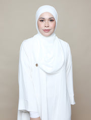 Soft Chiffon Lux Square Shawl - White