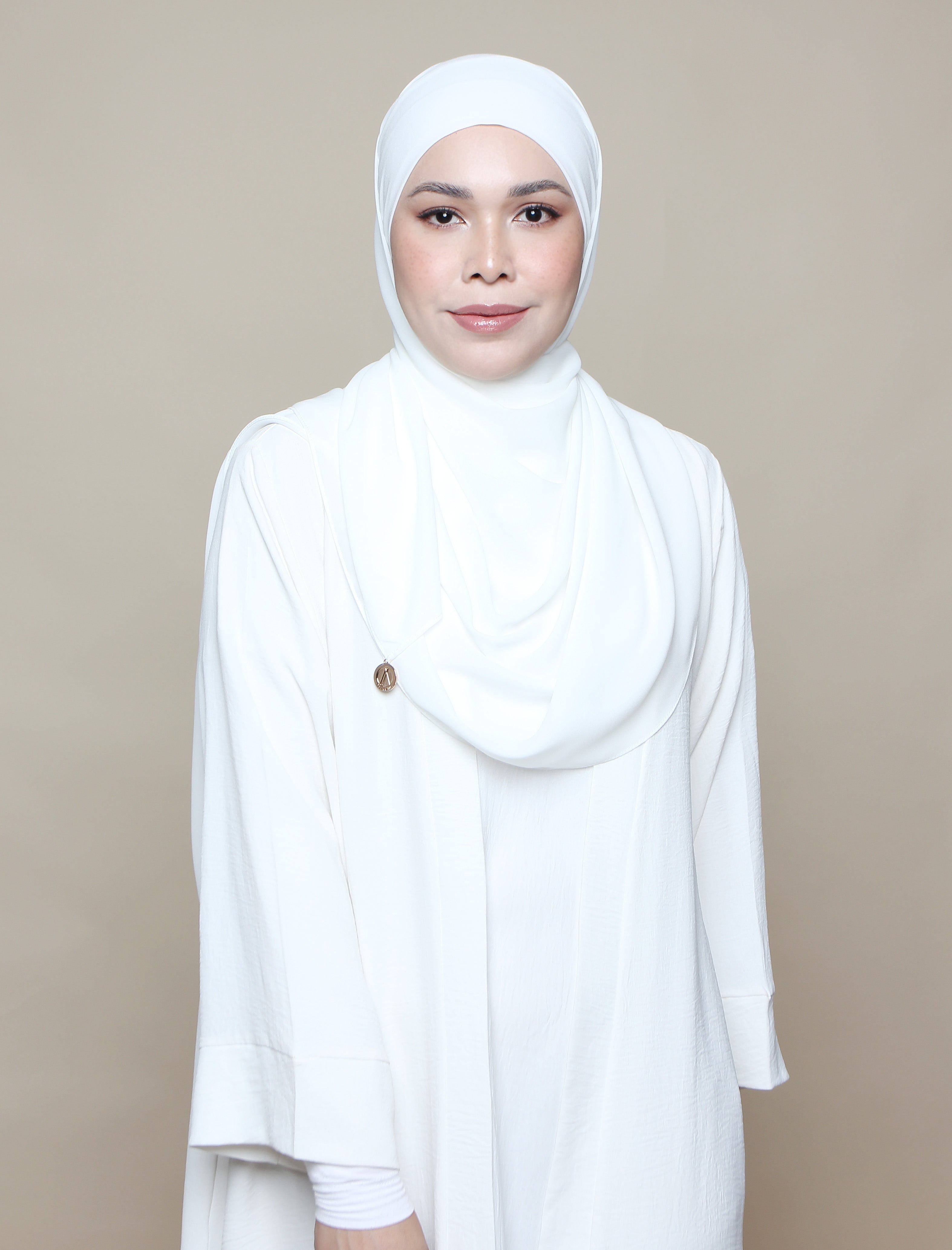 Soft Chiffon Lux Square Shawl - White