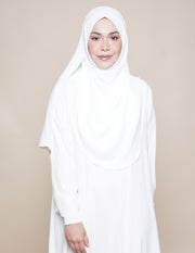 Raudhah Soft Crepe - White