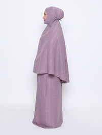Crepe Telekung Set - Mauve