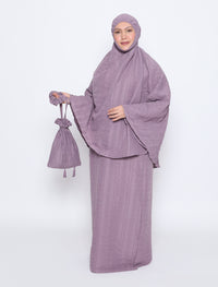 Crepe Telekung Set - Mauve