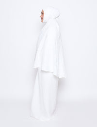 Crepe Telekung Set - White