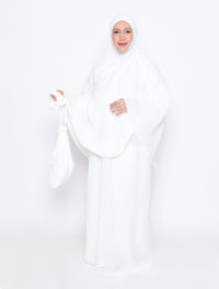 Crepe Telekung Set - White