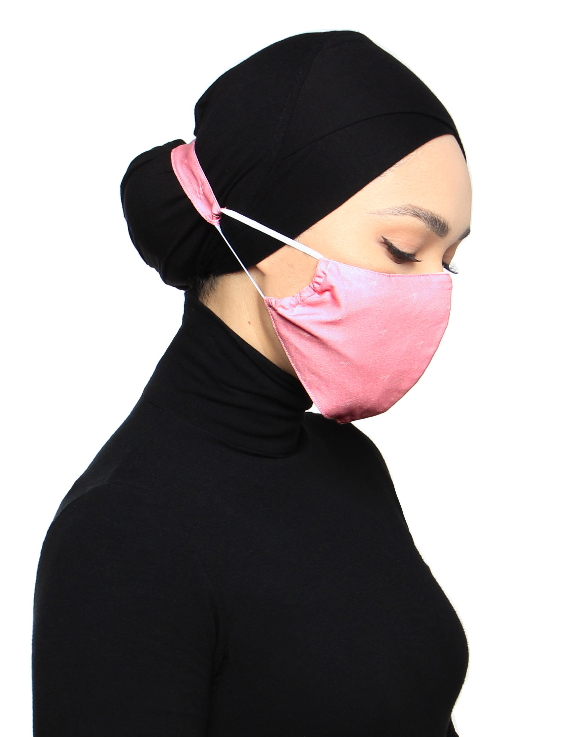 Organic Cotton Voile 3 Ply Face Mask - Blush