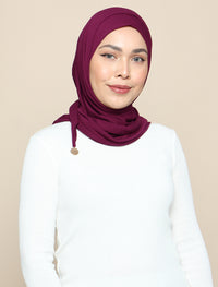 Basic Tri Scarf Onesie - Berry