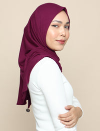 Basic Tri Scarf Onesie - Berry