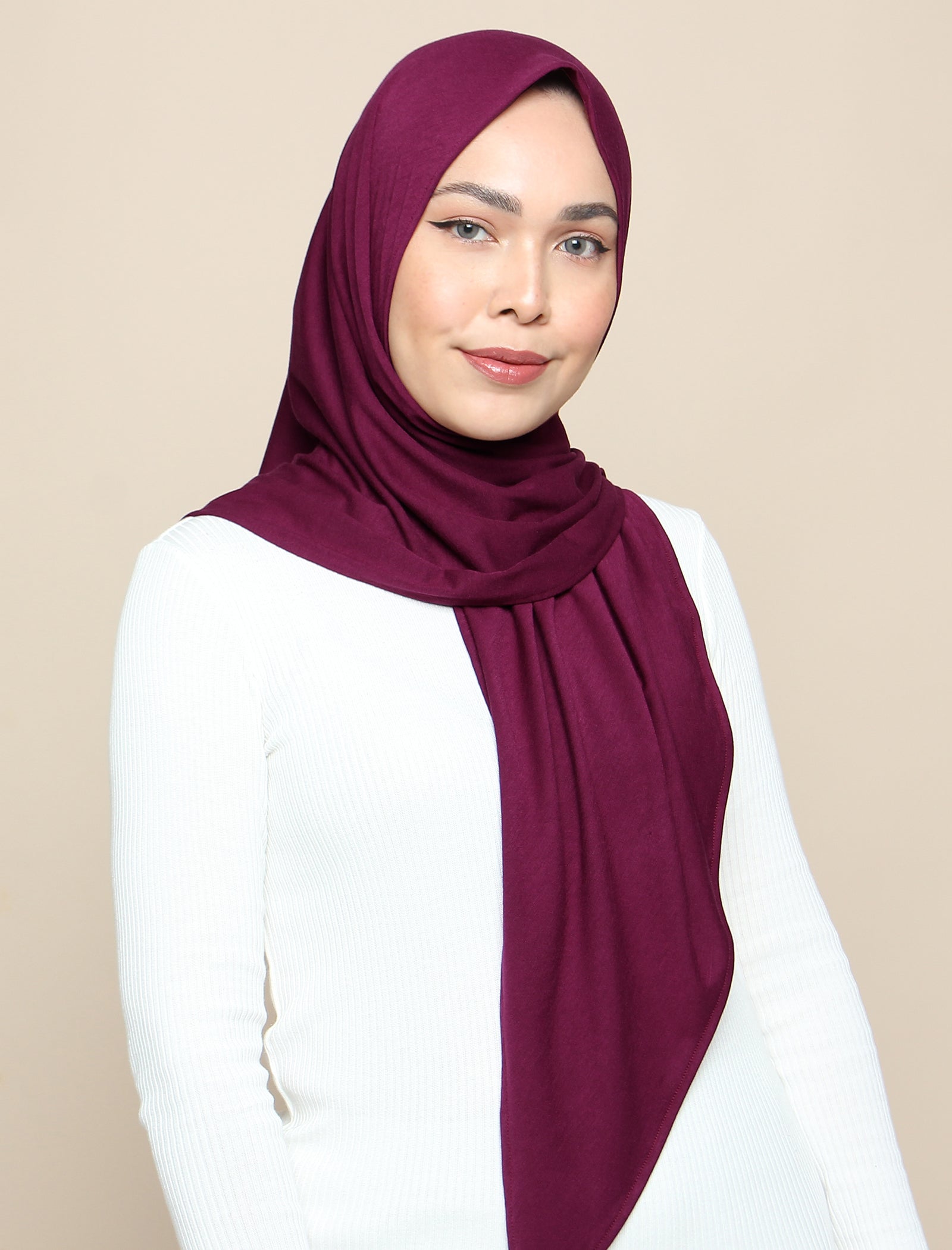Basic Tri Scarf Onesie - Berry