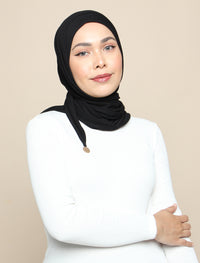 Basic Tri Scarf Onesie - Black