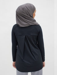 GLOWco Exclusive Pleated Top in Black