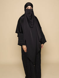 Khimar Matte Satin Silk - Black