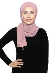 Lux Square Chiffon Shawl - Blush