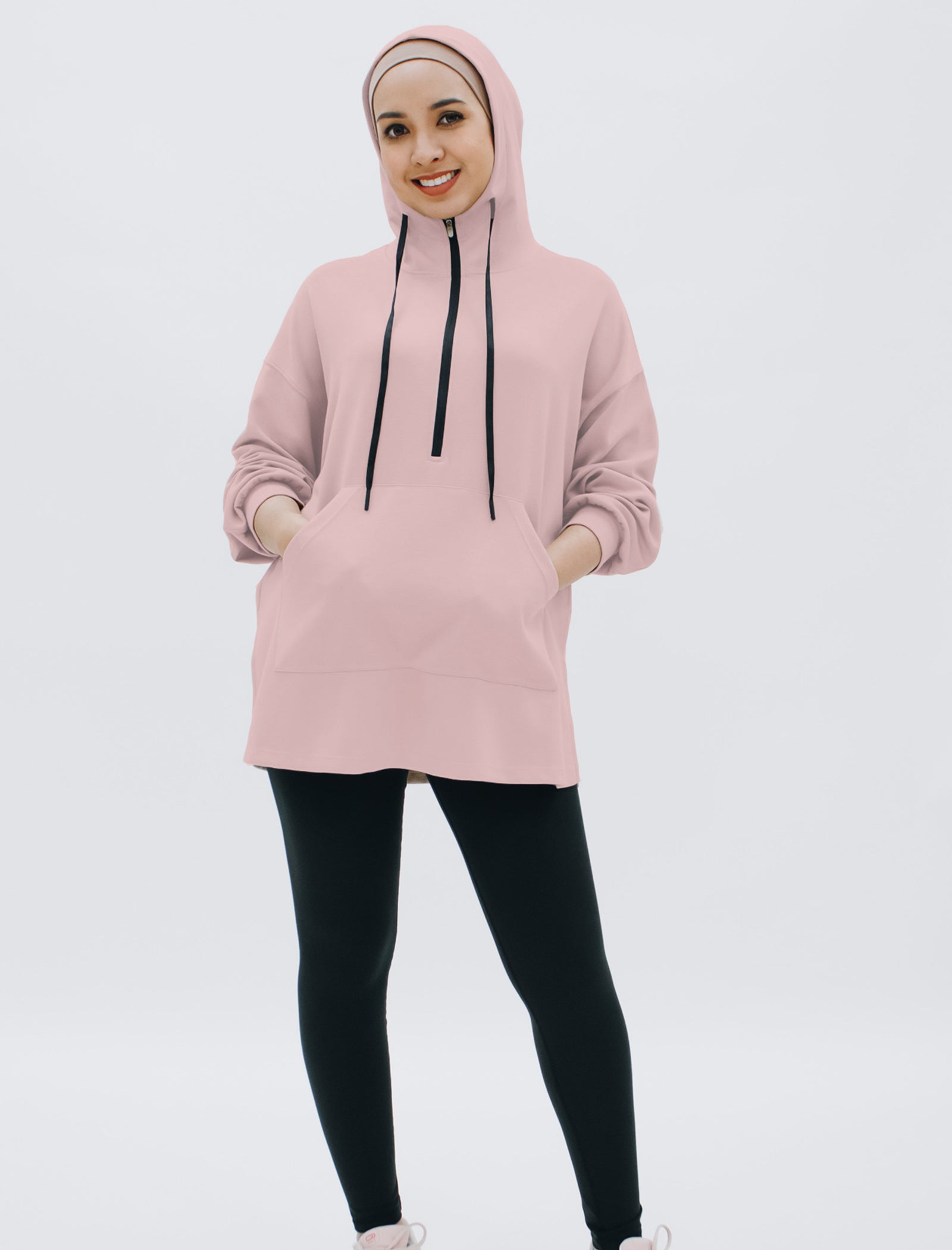 Oversized Hoodie in Dusty Pink
