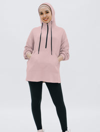 Oversized Hoodie in Dusty Pink