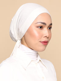 Bonnet Soft Jersey Underscarf - White