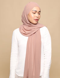 Lux Square Chiffon Shawl - Cafe Aulait