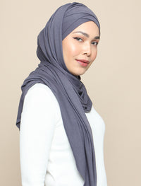 Lux Turban Soft Jersey - Charcoal Grey