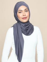 Lux Turban Soft Jersey - Charcoal Grey