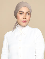 V Bonnet Soft Jersey Underscarf - Earth Stone