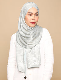 Lux Turban Brushed Metallic Satin - Icy Mint