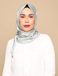 Brushed Metallic Satin Tri Scarf - Icy Mint