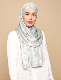 Lux Turban Brushed Metallic Satin - Icy Mint