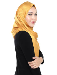 Jacquard Satin Shawl Onesie - Mustard Gold