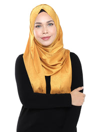 Jacquard Satin Shawl Onesie - Mustard Gold