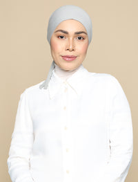 Bonnet Soft Jersey Underscarf - Light Grey