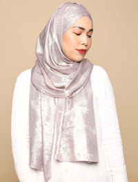 Lux Turban Brushed Metallic Satin - Lilac
