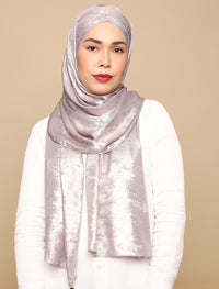 Lux Turban Brushed Metallic Satin - Lilac