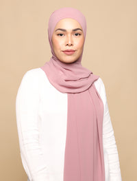 Lux Square Chiffon Shawl - Mauve