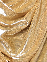 Pleated Metallic Turban - Blonde