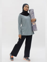 GLOWco Exclusive Pleated Top in Mint Green