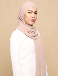 Lux Square Chiffon Shawl - Mushroom