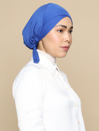 V Bonnet Soft Jersey Underscarf - Royal Blue