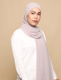 Lux Square Chiffon Shawl - Silver Ash