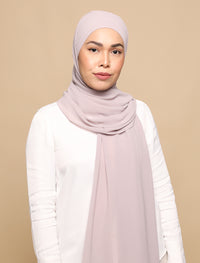 Lux Square Chiffon Shawl - Silver Ash