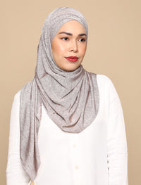 Lux Turban Metallic Jersey - Heather Silvery Nude