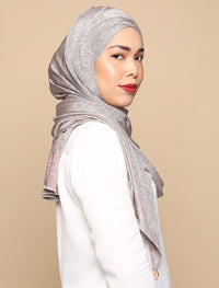 Lux Turban Metallic Jersey - Heather Silvery Nude