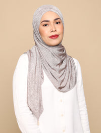 Lux Turban Metallic Jersey - Heather Silvery Nude