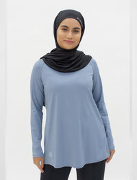 GLOWco Exclusive Pleated Top in Sky Blue