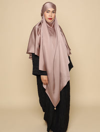 Khimar Matte Satin Silk - Tan