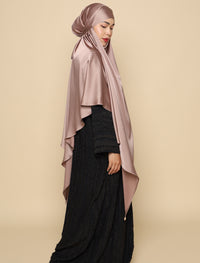 Khimar Matte Satin Silk - Tan
