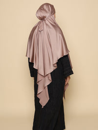 Khimar Matte Satin Silk - Tan